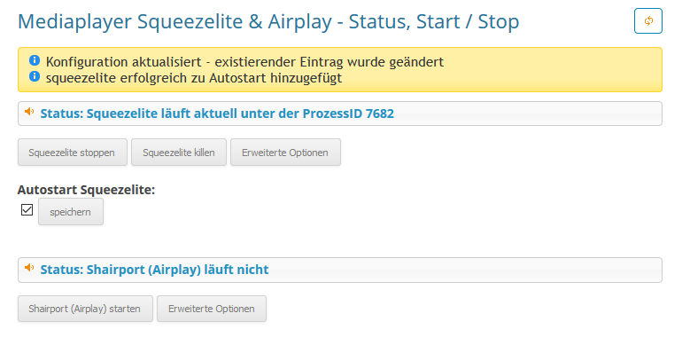max2play-Squeezelite starten