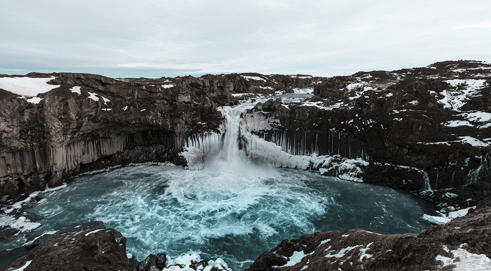 Cascades d'Aldeyjarfoss, sans filtre