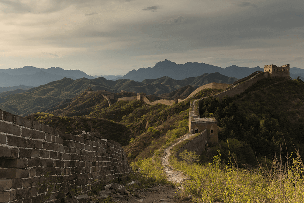 Ombre et lumière sur le grand mur, avec filtre souple GND32