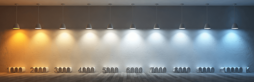 Color temperature scale (Kelvin)