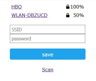Screenshot of the WiFi environment found