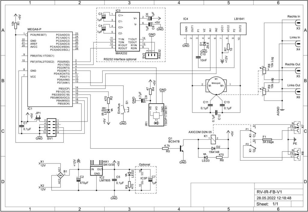 Circuit diagram of the receiver
