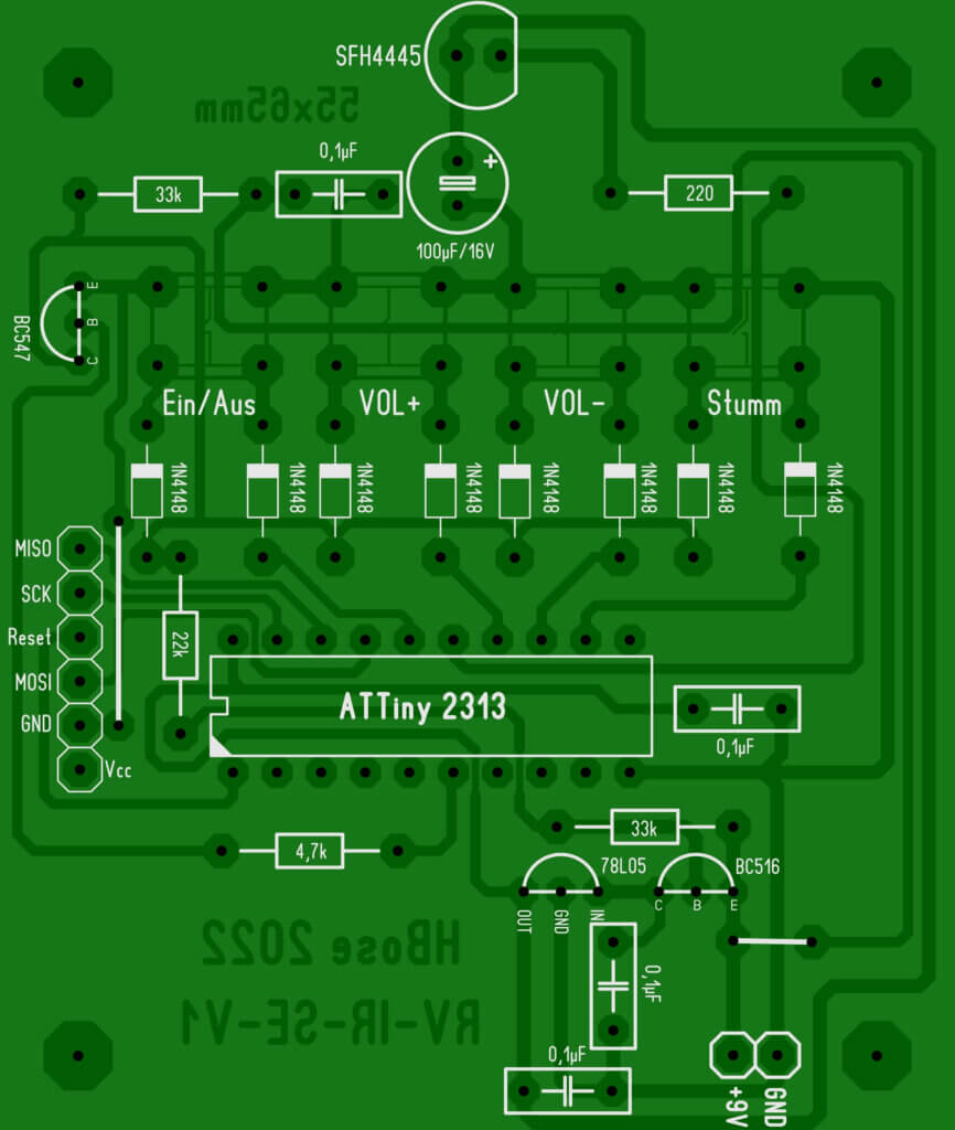 PCB layout transmitter