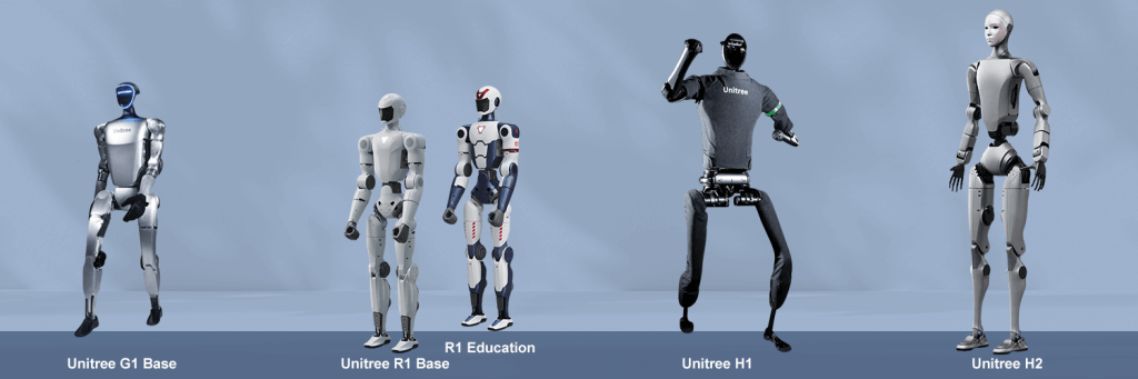 Unitree Robotics setzt mit seinen humanoiden Roboterserien G1, R1, H1/H1-2 und H2 neue Maßstäbe. 